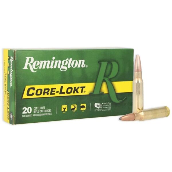 Remington Core-Lokt Rifle Ammunition .308 Win 180 gr PSP 2620 fps 20/ct - Precision Shot Firearms