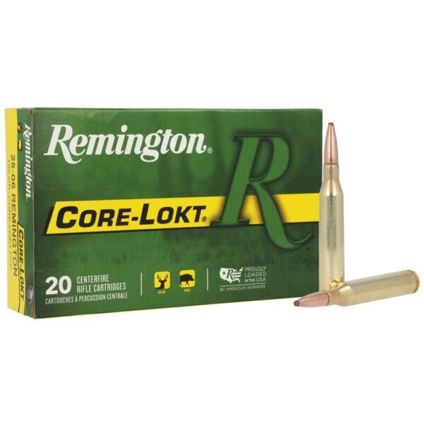 Remington Core-Lokt Rifle Ammunition .25-06 Rem 120 gr PSP 2990 fps 20/ct - Precision Shot Firearms