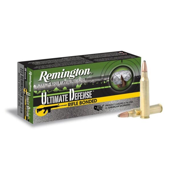 Remington Ultimate Defense Rifle Ammo .223 Rem 62 gr SP 3100 fps 20/ct - Precision Shot Firearms