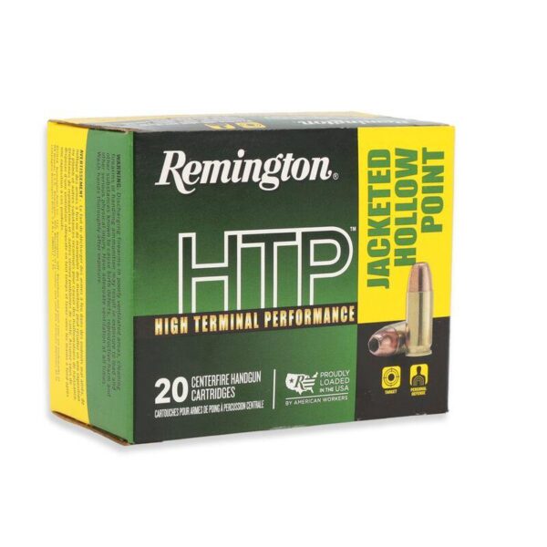 Remington HTP Handgun Ammunition .40 S&W 155 gr JHP 1205 fps 20/ct - Precision Shot Firearms