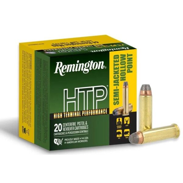 Remington HTP Handgun Ammunition .44 Rem Mag 240gr SJHP 1180 fps 20/ct - Precision Shot Firearms