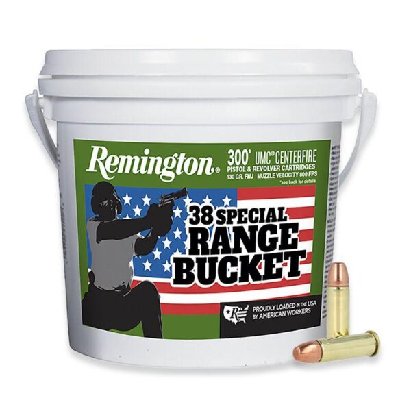 Remington Range Bucket UMC Handgun Ammunition 38 Spl 130 gr. FMJ 800 fps 300/ct - Precision Shot Firearms