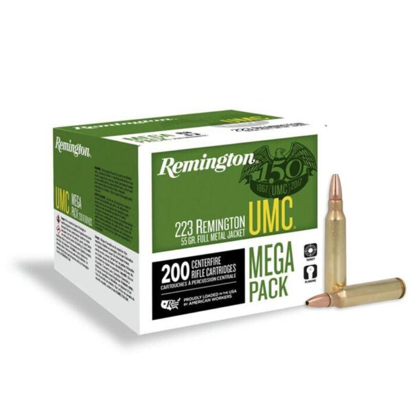 Remington UMC Centerfire Rifle Ammunition .223 Rem 55 gr FMJ 3240 fps 200/ct - Precision Shot Firearms