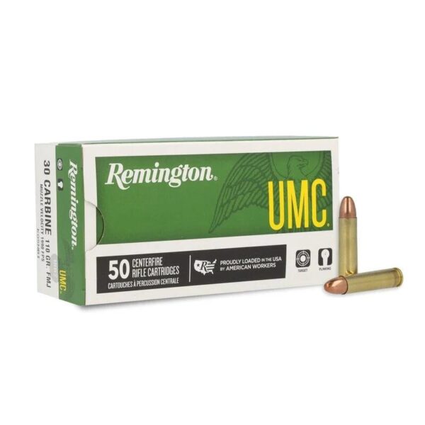 Remington UMC Rifle Ammunition .30 Carbine 110 gr FMJ 1990 fps 50/ct - Precision Shot Firearms