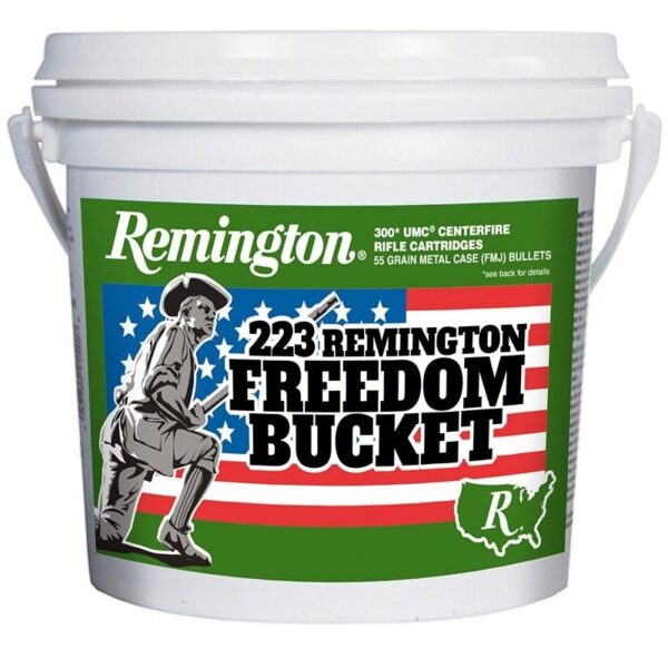 Remington UMC "Freedom Bucket" Rifle Ammunition .223 Rem 55 gr. FMJ 3240 fps 300/ct - Precision Shot Firearms