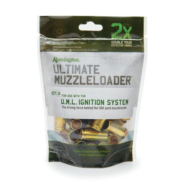 Remington Ultimate Muzzleloader Ignition Source Primed UML Brass Case 24/Bag - Precision Shot Firearms
