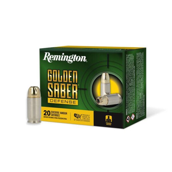 Remington Golden Saber Defense Ammunition .380 Auto 102gr BJHP 815 fps 20/ct - Precision Shot Firearms