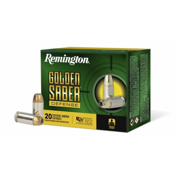 Remington Golden Saber Defense Ammunition .45 Auto 185gr BJHP 1015 fps 20/ct - Precision Shot Firearms