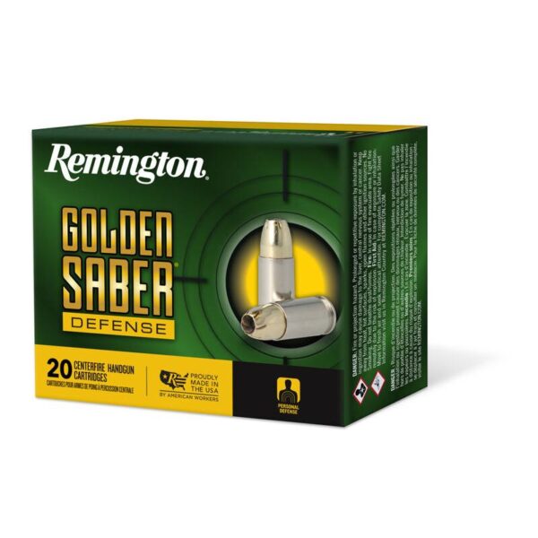 Remington Golden Saber Defense Ammunition .45 Auto(+P) 185gr BJHP 1140 fps 20/ct - Precision Shot Firearms