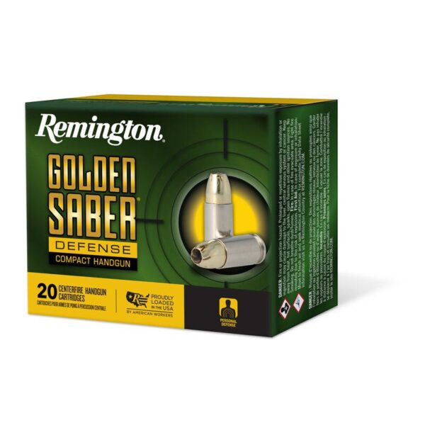 Remington Golden Saber Defense Compact Ammunition .40 S&W 180gr BJHP 785 fps 20/ct - Precision Shot Firearms