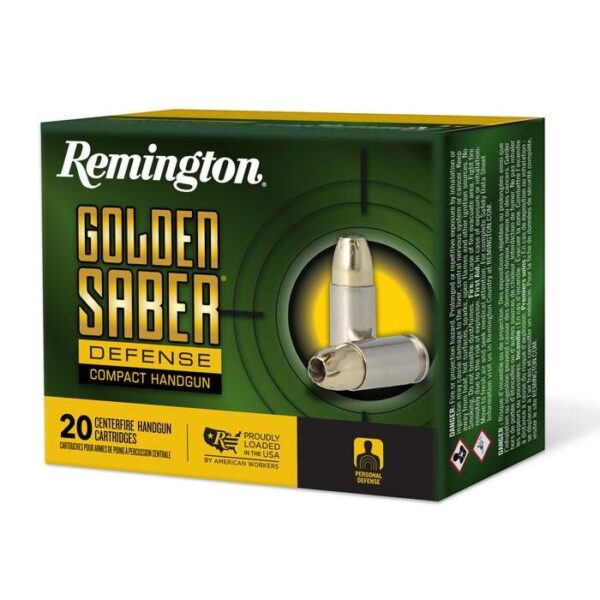 Remington Golden Saber Defense Compact Ammunition .45 Auto 230 gr BJHP 725 fps 20/ct - Precision Shot Firearms
