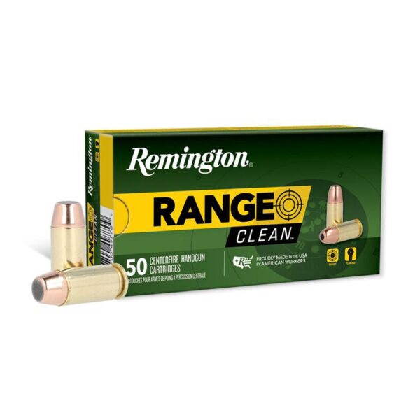 Remington Range Clean Handgun Ammunition .40 S&W 180gr FNEB 990 fps 50/ct - Precision Shot Firearms