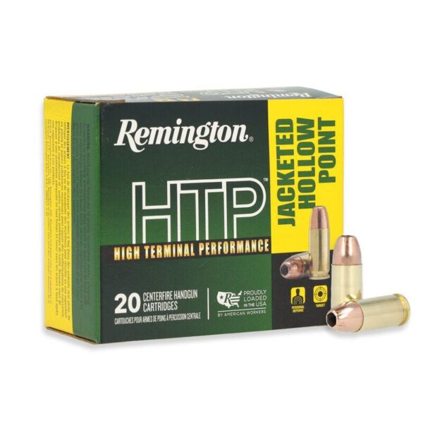 Remington HTP Handgun Ammuntion 9mm Luger(+P) 115gr JHP 1250 fps 20/ct - Precision Shot Firearms
