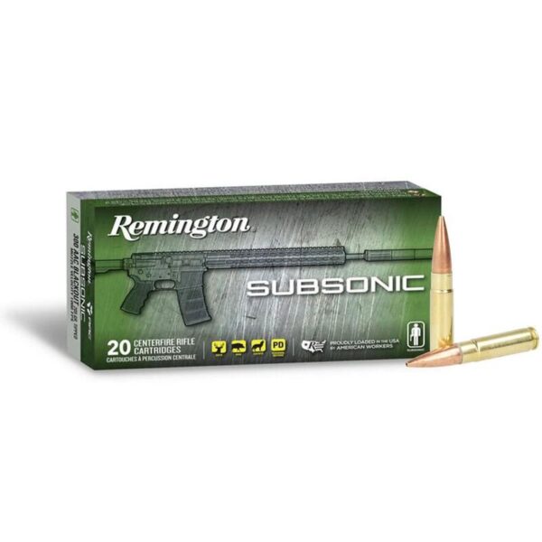 Remington Subsonic Rifle Ammunition .300 AAC Blackout 220gr OTFB 940 fps 20/ct - Precision Shot Firearms