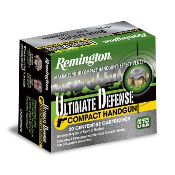 Remington Ultimate Defense Handgun Ammunition .380 ACP 102 gr BJHP 815 fps 20/ct - Precision Shot Firearms