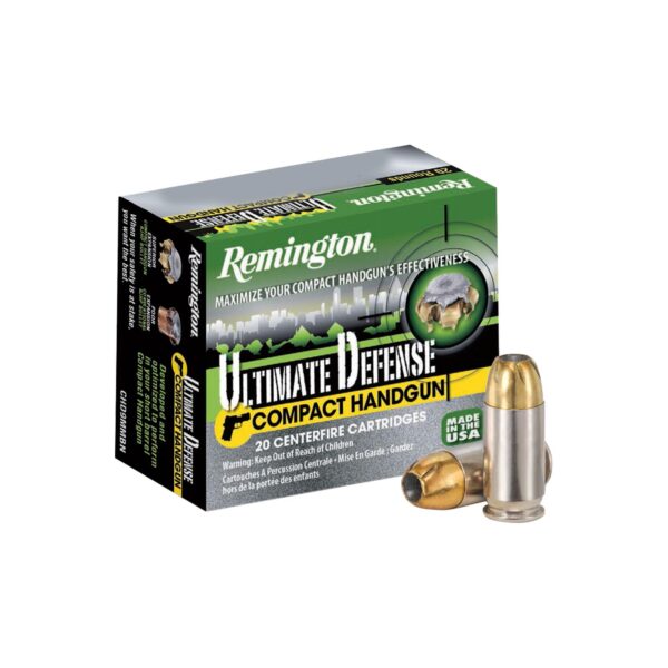 Remington Ultimate Defense Compact Handgun Ammunition .45 ACP 230 gr BJHP 725 fps 20/ct - Precision Shot Firearms