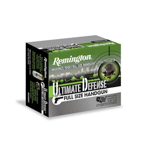 Remington Ultimate Defense Full Sized Handgun Ammunition .45 ACP 185 gr. BJHP 1015 fps 20/ct - Precision Shot Firearms