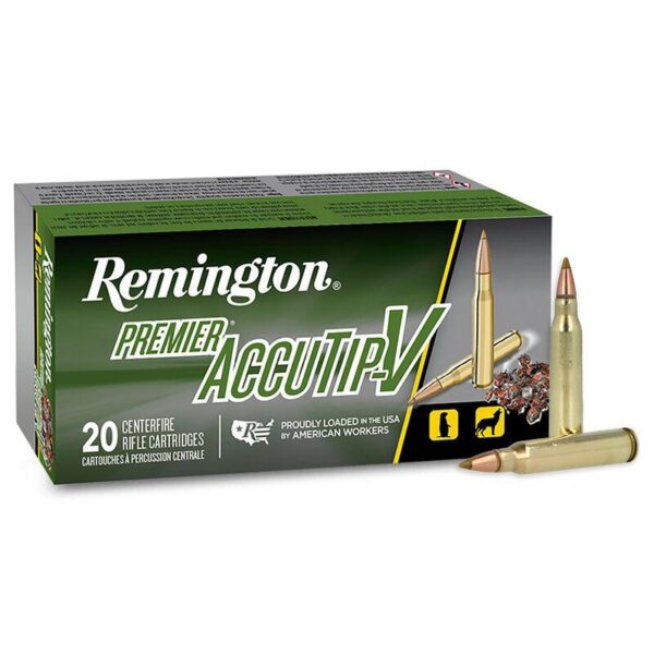 Remington Premier AccuTip Varmint Rifle Ammunition .223 Rem 50 gr ATV 3410 fps 20/ct - Precision Shot Firearms