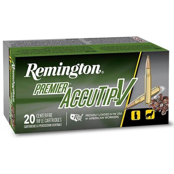 Remington Premier AccuTip Varmint Rifle Ammunition .243 Win 75 gr ATV 3375 fps 20/ct - Precision Shot Firearms