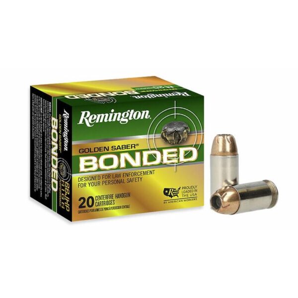 Remington Golden Saber Bonded Handgun Ammo 45 Auto 185 gr BJHP 1015 fps 20/ct - Precision Shot Firearms