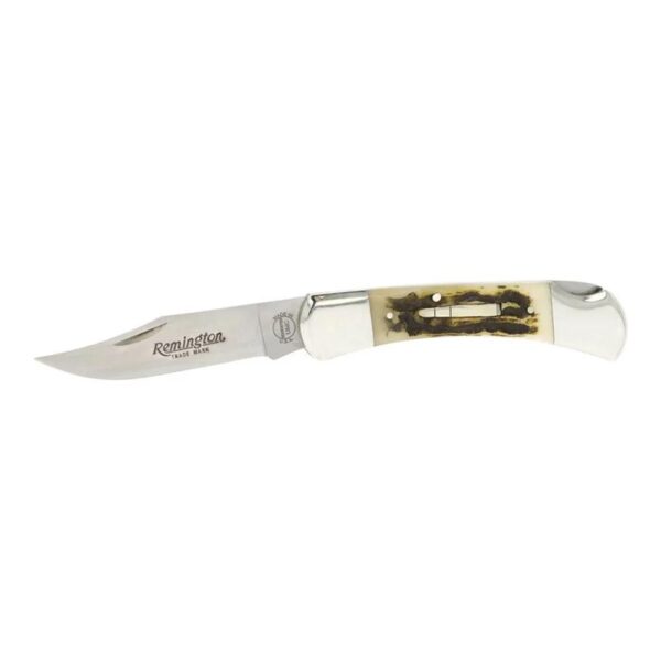 Remington Ole Granddad Bullet Folding Knife 3-3/4 Clip Blade Stag - Precision Shot Firearms
