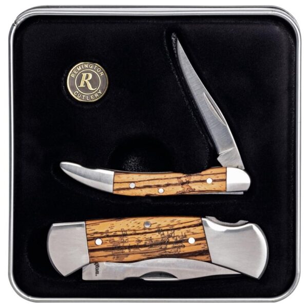 Remington Whitetail and Fox Tin Collector Gift Set Folding Knives 2/ct - Precision Shot Firearms