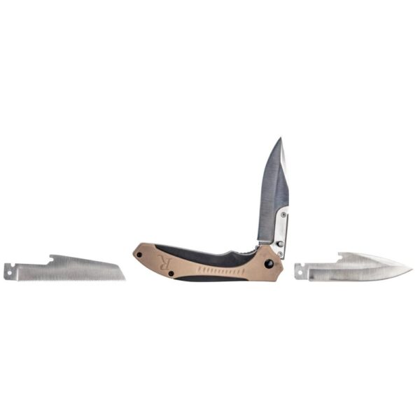 Remington RXB Liner Lock Folding Knife 4-1/2" Multi Blade Tan and Black - Precision Shot Firearms