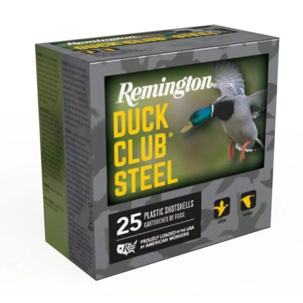 Remington Duck Club Steel Shotshells 12ga 2-3/4" 1-1/8oz 1375 fps #4 25/ct - Precision Shot Firearms