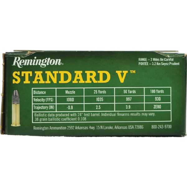Remington Standard Velocity Rimfire Ammunition .22LR 36gr LRN 1080 fps 550/ct - Precision Shot Firearms