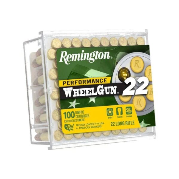 Remington Performance Wheelgun 22 Subsonic Rimfire Ammunition .22 LR 39gr Solid 770 fps 100/ct - Precision Shot Firearms
