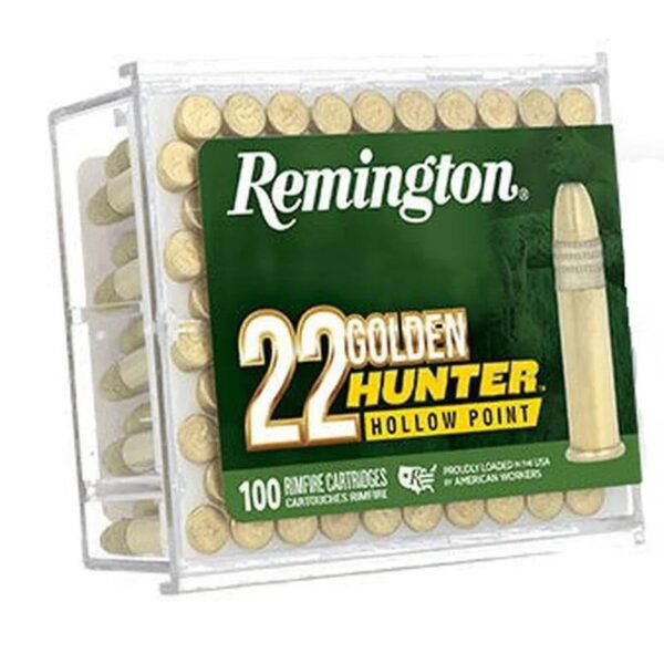 Remington Golden Hunter Rimfire Ammunition .22 LR 40gr PHP 1255 fps 100/ct - Precision Shot Firearms