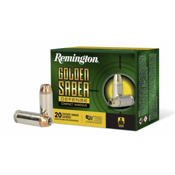 Remington Golden Saber Defense Compact Ammunition 10mm Auto 180gr 1150 fps 20/ct - Precision Shot Firearms
