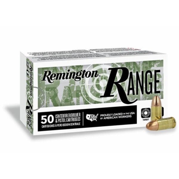 Remington Range Handgun Ammo 9mm Luger 124 gr FMJ 1110 fps 50/ct - Precision Shot Firearms