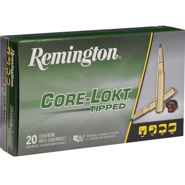 Remington Core-Lokt Tipped Rifle Ammunition 300 Rem Ultra Mag 180gr PT 3150 fps 20/ct - Precision Shot Firearms