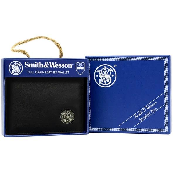 Rugged Rare Smith & Wesson Bifold Wallet Black - Precision Shot Firearms