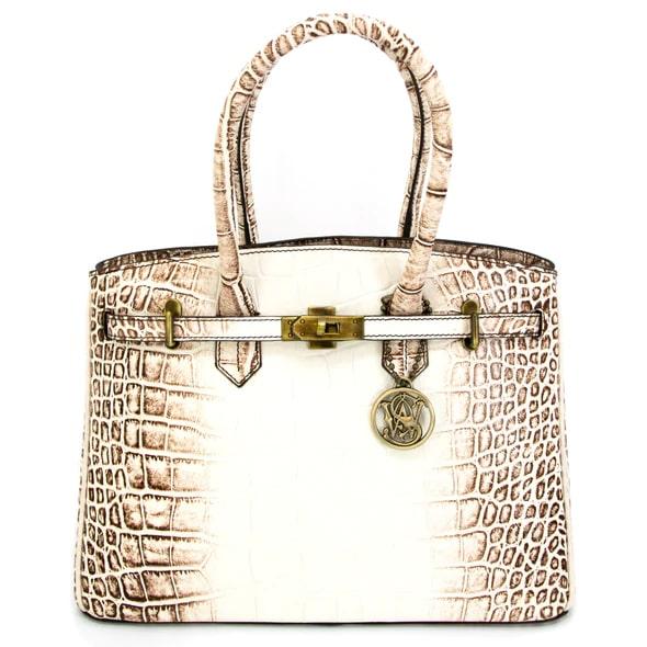 Rugged Rare Smith & Wesson Croc Concealed Carry Handbag Beige - Precision Shot Firearms