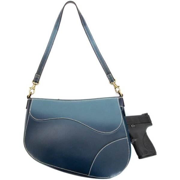 Rugged Rare Saddle Concealed Carry Handbag Navy - Precision Shot Firearms