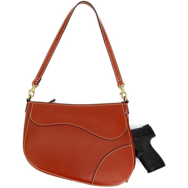 Rugged Rare Saddle Concealed Carry Purse Brown - Precision Shot Firearms