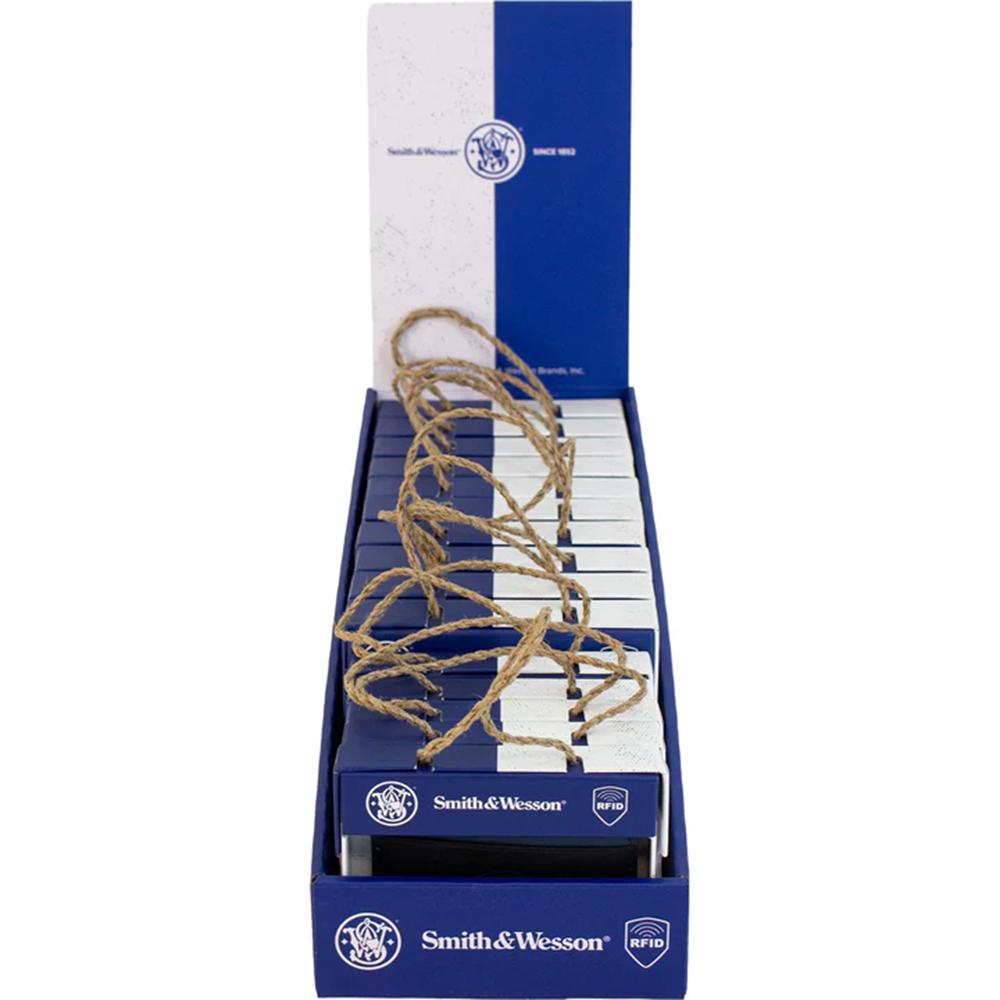 Smith & Wesson Slim Leather Wallet Display 15 Wallets - Precision Shot Firearms