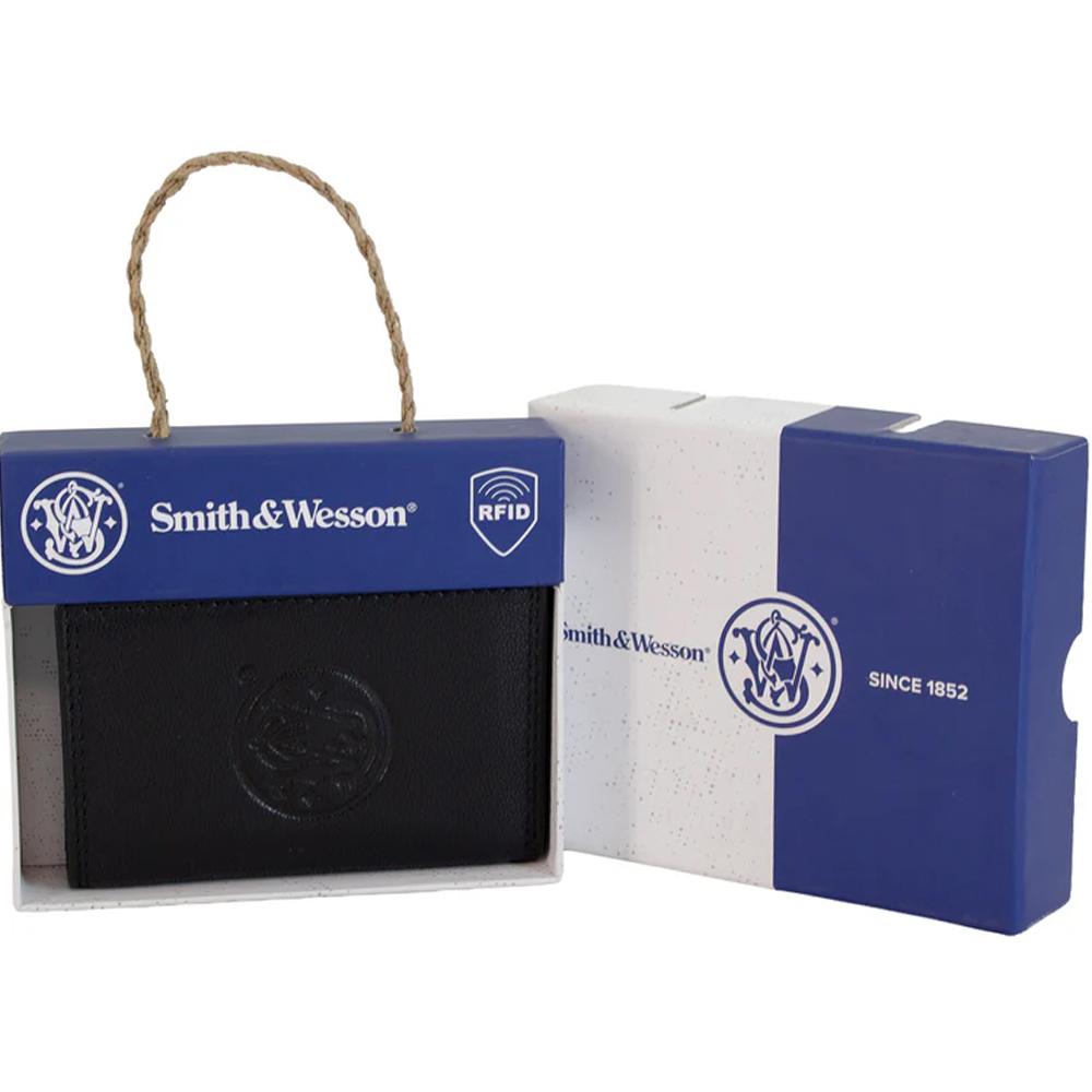 Smith & Wesson Slim Leather Wallet Display 15 Wallets - Precision Shot Firearms