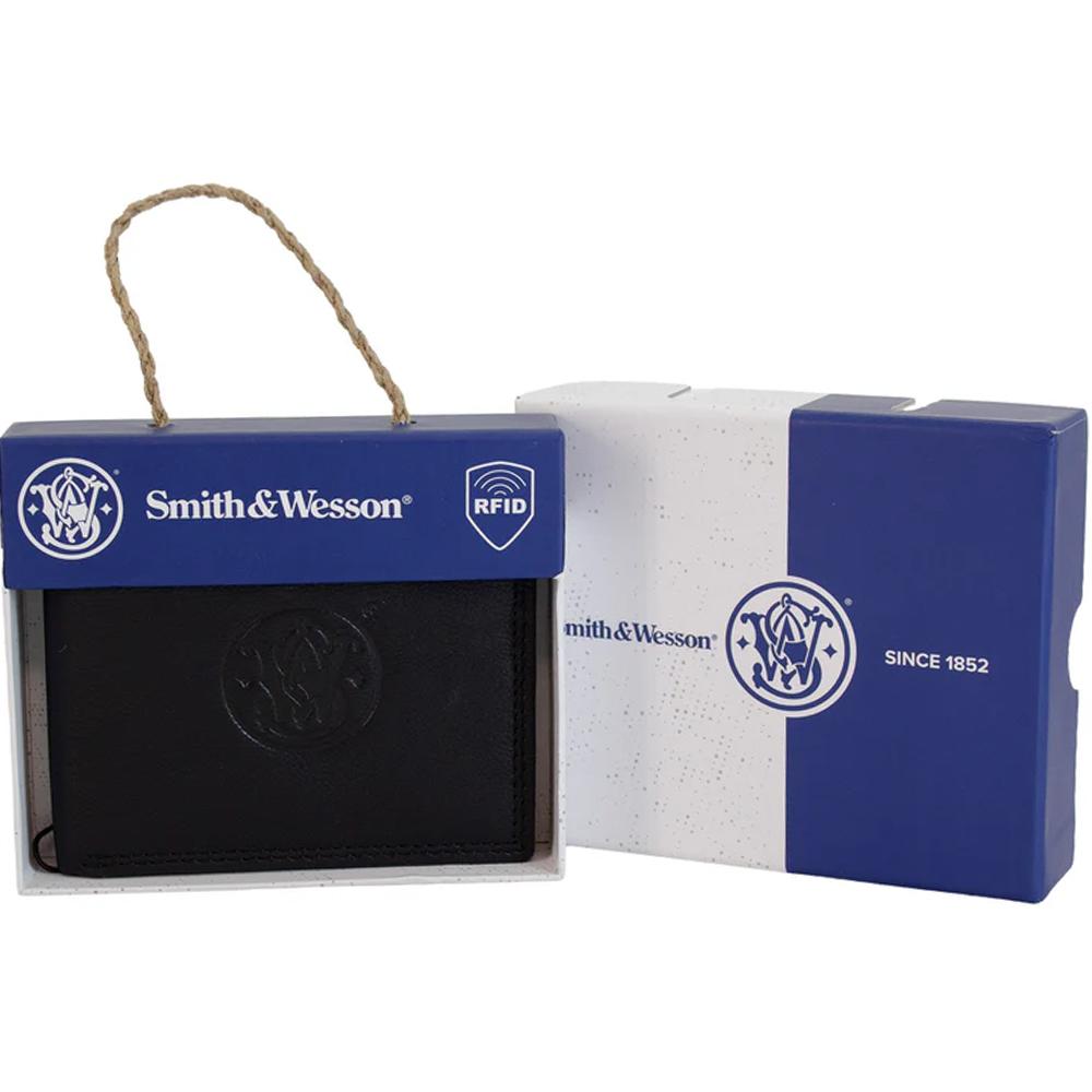 Smith & Wesson Slim Leather Wallet Display 15 Wallets - Precision Shot Firearms