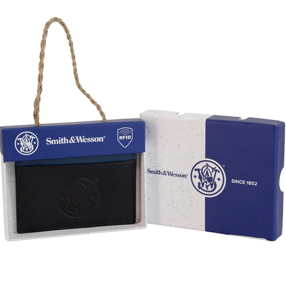 Smith & Wesson Slim Leather Wallet Display 15 Wallets - Precision Shot Firearms