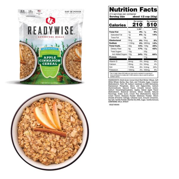 Readywise Appalachian Apple Cinnamon Cereal - 4.7 oz - Precision Shot Firearms