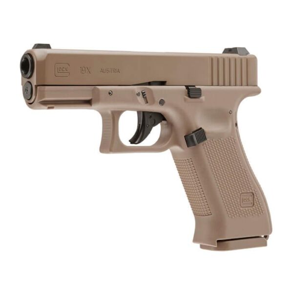 Umarex Glock 19x Gen5 Airgun Pistol - Coyote 18-Shot Tan .177 BB - Precision Shot Firearms
