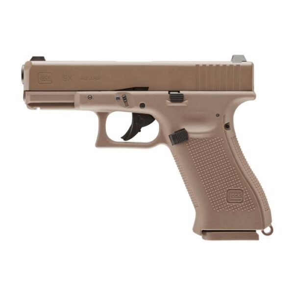 Umarex Glock 19x Gen5 Airgun Pistol - Coyote 18-Shot Tan .177 BB - Precision Shot Firearms