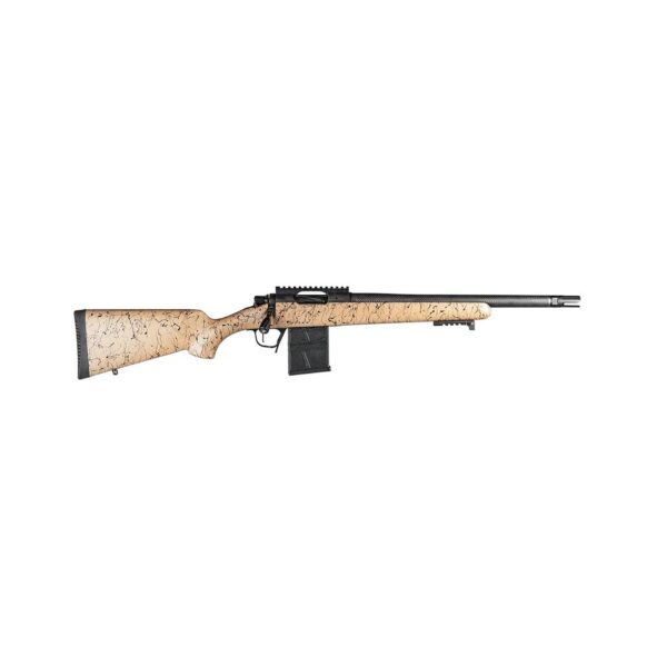 Christensen Arms Ridgeline Scout Rifle 6.5 Creedmoor 10rd Magazine 16" Carbon Fiber Barrel Tan/Black Webbing Stock - Precision Shot Firearms