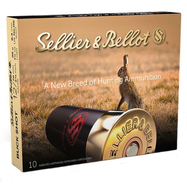 Sellier & Bellot Shotshells 12 ga 2-3/4" 12 plts 1181 fps #00 10/ct - Precision Shot Firearms