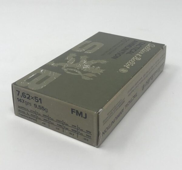 Sellier & Bellot M80 Rifle Ammunition 7.62x51 147gr FMJ 2776 fps 20/ct - Precision Shot Firearms
