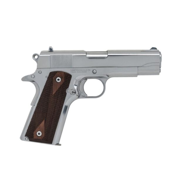 SDS Imports Tisas 1911 A1 Desperado 9/38 Handgun 9mm Luger 9rd Magazines (2) 4.25" Barrel Silver with Brown Grip - Precision Shot Firearms