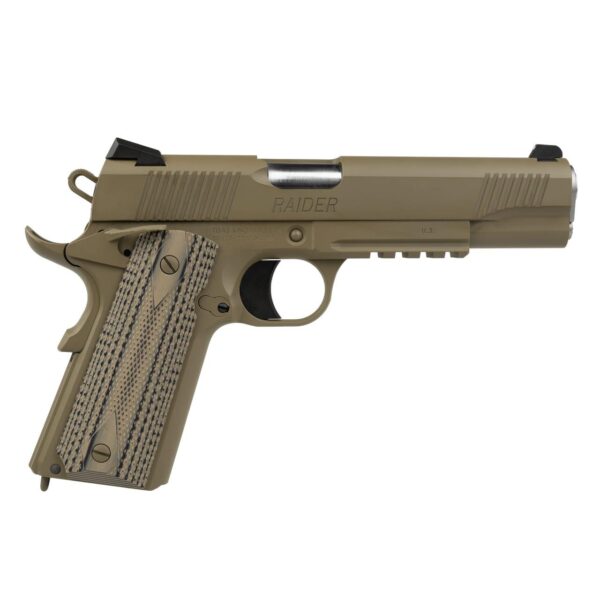 Tisas 1911 Raider B45R Handgun .45 Auto 8rd Magazine 5" Barrel FDE Cerakote G10 Grips - Precision Shot Firearms
